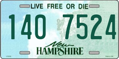 NH license plate 1407524