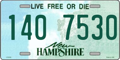 NH license plate 1407530