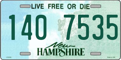 NH license plate 1407535
