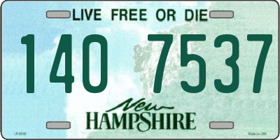 NH license plate 1407537