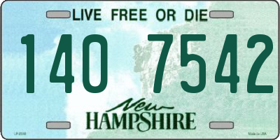 NH license plate 1407542
