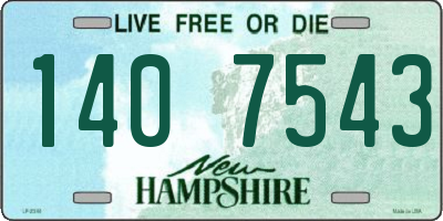 NH license plate 1407543