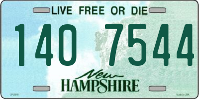 NH license plate 1407544