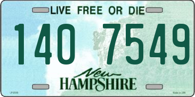 NH license plate 1407549