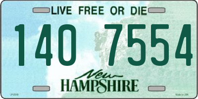 NH license plate 1407554