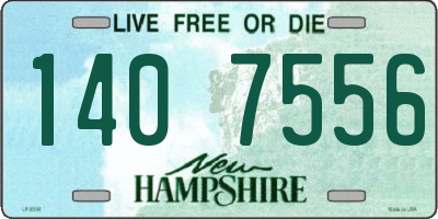NH license plate 1407556
