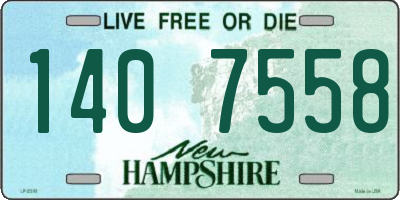 NH license plate 1407558