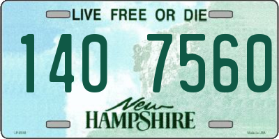 NH license plate 1407560