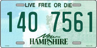NH license plate 1407561