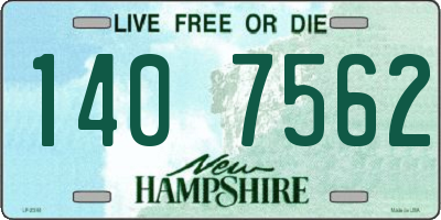 NH license plate 1407562