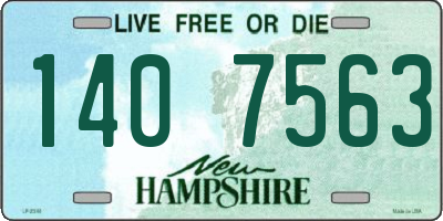 NH license plate 1407563