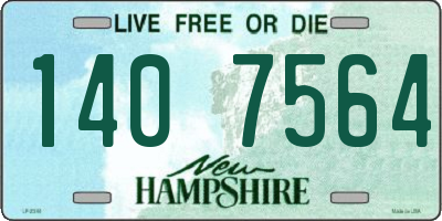 NH license plate 1407564