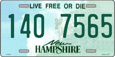 NH license plate 1407565