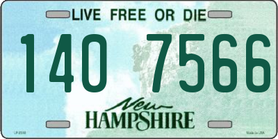 NH license plate 1407566