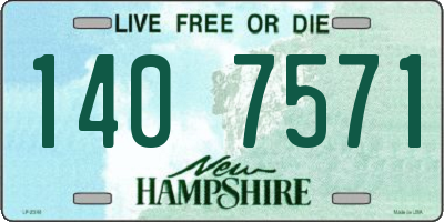 NH license plate 1407571