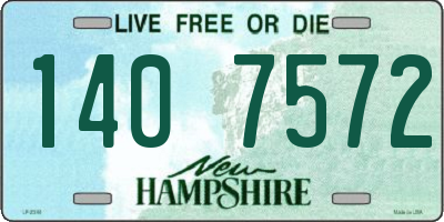 NH license plate 1407572