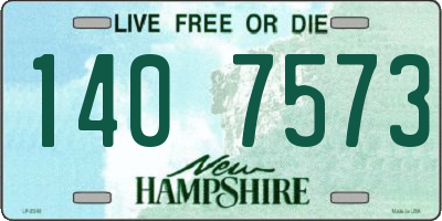 NH license plate 1407573