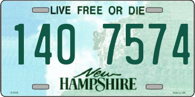 NH license plate 1407574