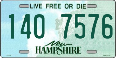 NH license plate 1407576