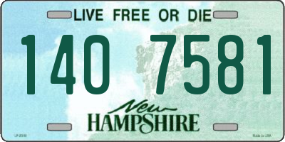 NH license plate 1407581