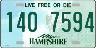 NH license plate 1407594