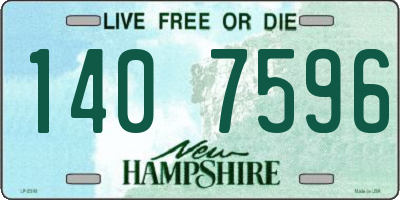 NH license plate 1407596