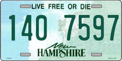 NH license plate 1407597