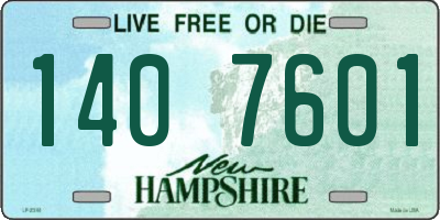 NH license plate 1407601