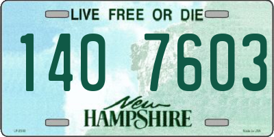 NH license plate 1407603