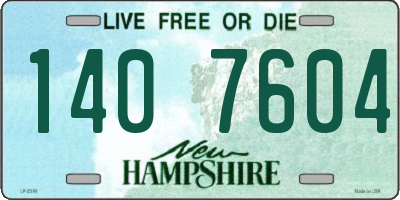 NH license plate 1407604