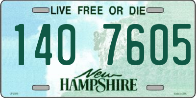 NH license plate 1407605