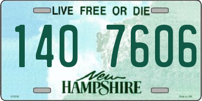NH license plate 1407606