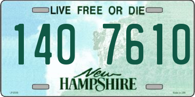 NH license plate 1407610