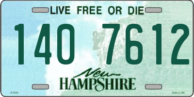 NH license plate 1407612