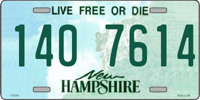 NH license plate 1407614