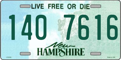 NH license plate 1407616