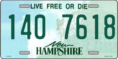 NH license plate 1407618