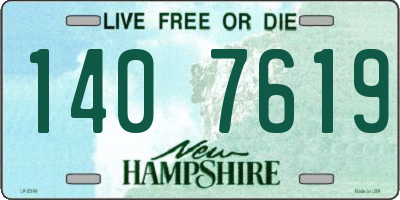 NH license plate 1407619