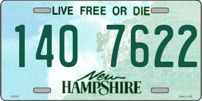 NH license plate 1407622