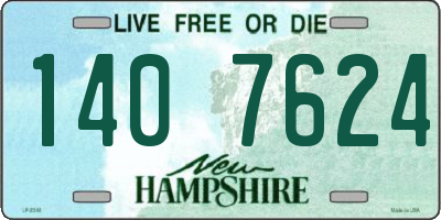 NH license plate 1407624