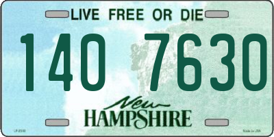 NH license plate 1407630