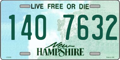 NH license plate 1407632