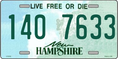NH license plate 1407633