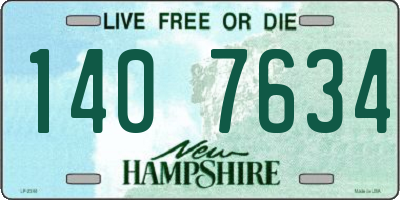 NH license plate 1407634