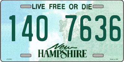 NH license plate 1407636
