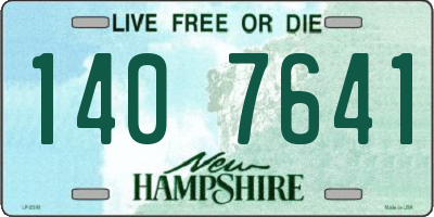 NH license plate 1407641