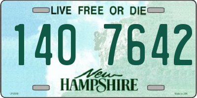 NH license plate 1407642