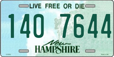 NH license plate 1407644