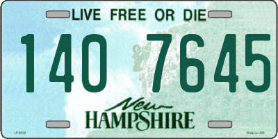 NH license plate 1407645