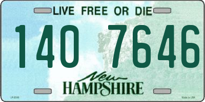 NH license plate 1407646